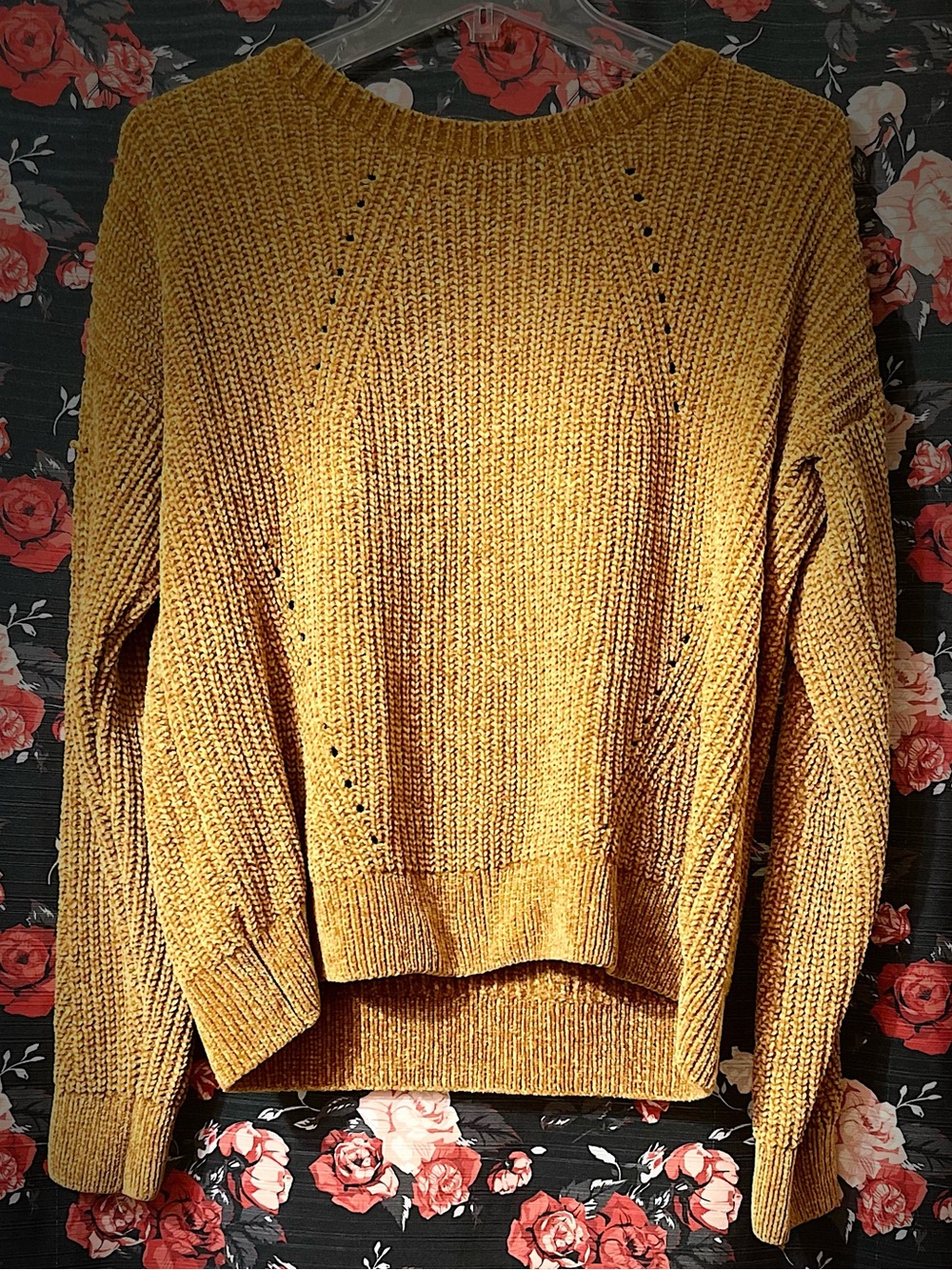Cozy Mustard Crewneck Sweater - Relaxed Knit Pullover